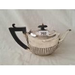 Late Victorian half fluted teapot 1889. 252gms