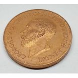 George V model copper sized coin