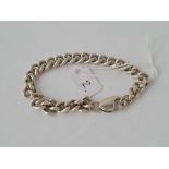 A silver curb link bracelet - 29.5 gms