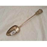A George III fiddle pattern gravy spoon, London 1808 by SA, w.125g