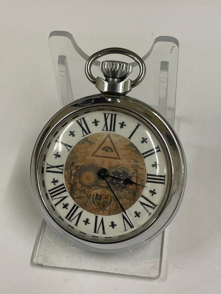 Vintage Masonic dial pocket watch Working