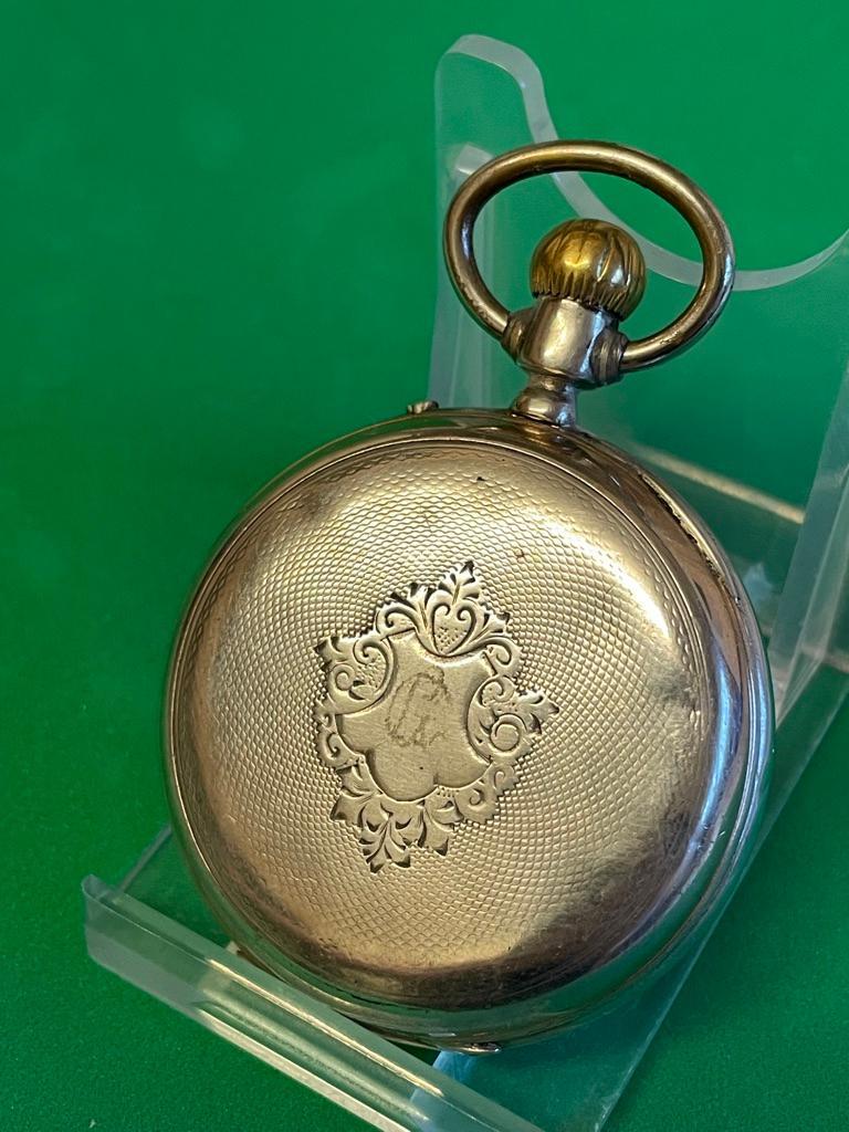 Vintage gents solid silver pocket watch - Image 2 of 7