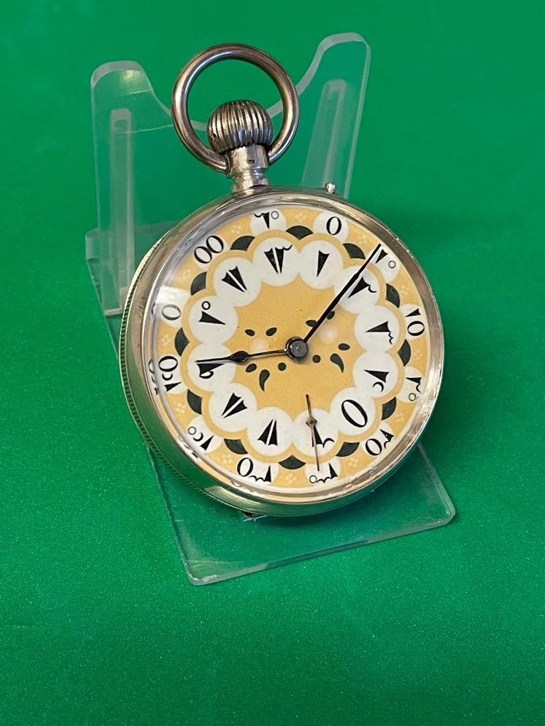 Antique solid silver ottoman dial pocket watch ( working ).