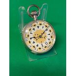 Antique solid silver ottoman dial pocket watch ( working ).