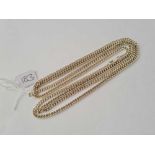 A long silver chain - 34 gms