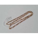 An 18” 9ct rose gold fancy link neck chain 6.3g
