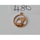 A kiwi bird charm/pendant 14ct gold - 1.2 gms