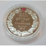 Royal Baby silver commemorative, HRH Prince George of Cambridge, 22nd July 2013. Royal mint