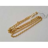 a long oval link neck chain 9ct - 10.9 gms