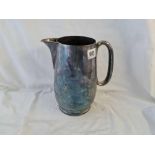 A Victorian water jug with scroll handle - 13" high