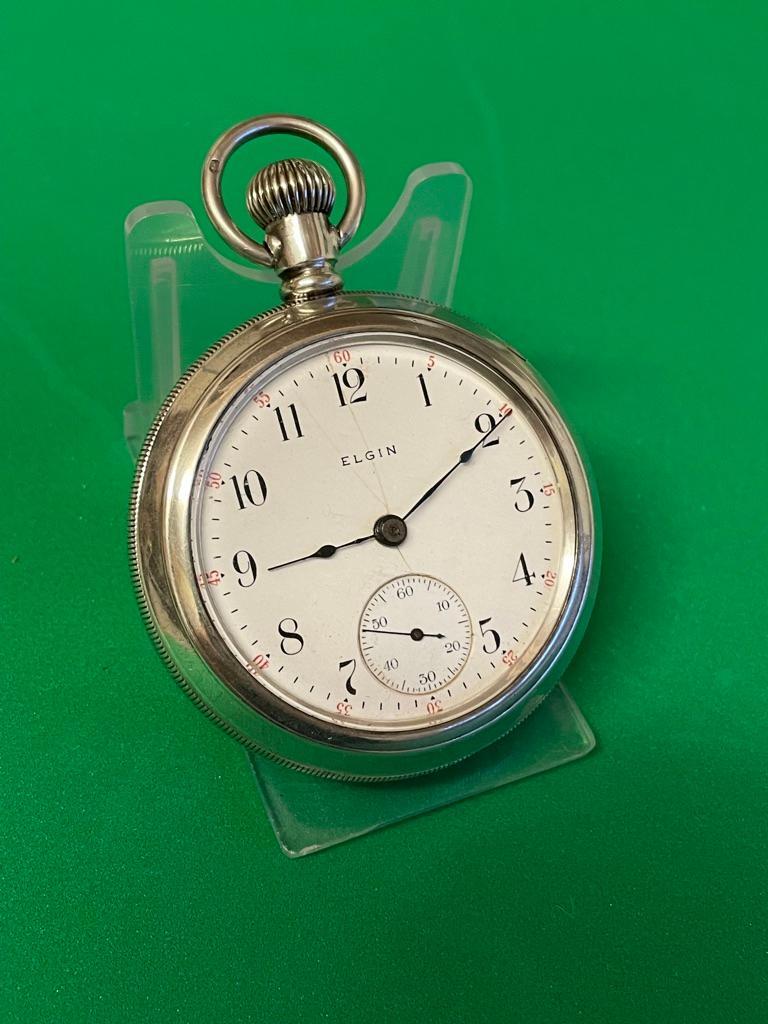 Antique size 18 coin silver Elgin pocket watch - Image 4 of 6