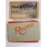 Early 1900's book cards of Rouen, the Rhine, Bruges, Brussels, Rochefort etc. complete (5)