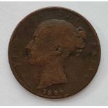 Farthing 1844 RARE