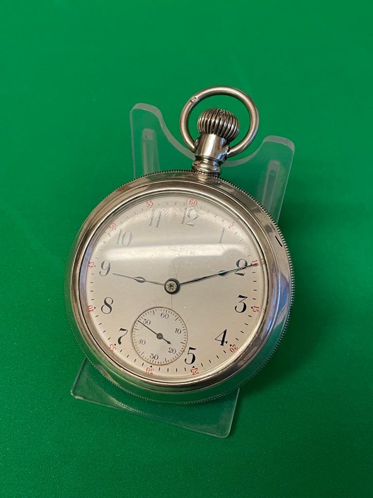 Antique size 18 coin silver Elgin pocket watch - Image 3 of 6
