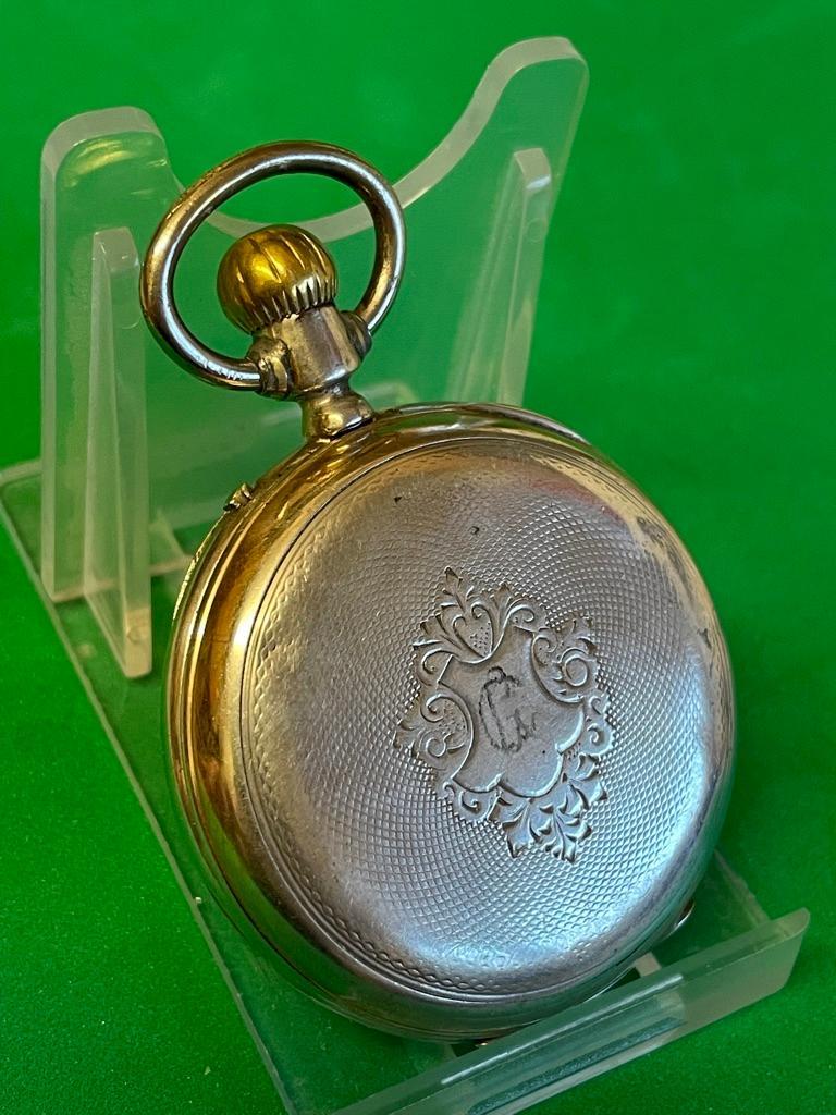 Vintage gents solid silver pocket watch - Image 4 of 7