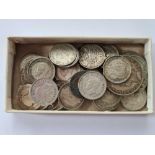 Box of silver threepence