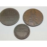 Three Itish tokens, and other coins