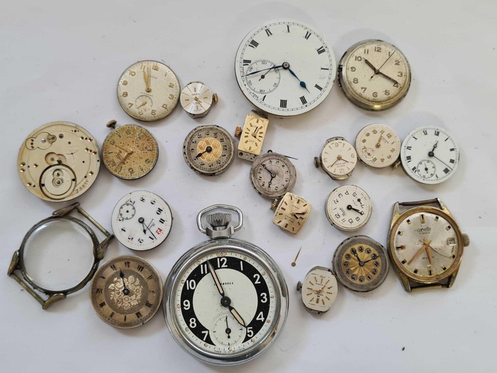 Three pocket and wrist watches together with assorted watch movements - Image 2 of 2