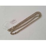 A heavy silver chain necklace - 42.4 gms