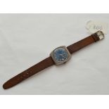 A gents wrist watch by Ingersoll with blue face and seconds sweep plus date aperture