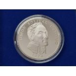 1974 Panama 20 balboas silver coin medal (boxed)