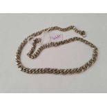 A silver neck chain - 52 gms