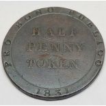 1831 Isle of Man half-penny token