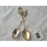 Victorian commemmorative spoon 1897 and a George VI spoon 1937