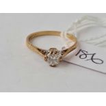 a solitaire dress ring 9ct size M - 1.5 gms