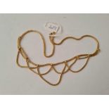 A heavy rope link 9ct necklace 12.1g