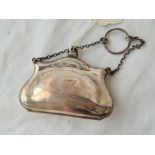 Small purse with leather fitted interior Birmingham 1916 by R B?