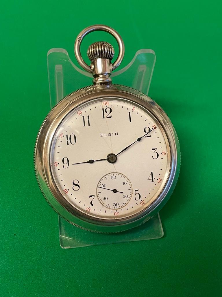 Antique size 18 coin silver Elgin pocket watch