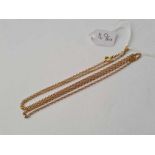 A circular link neck chain 9ct 25 inch - 4.7 gms