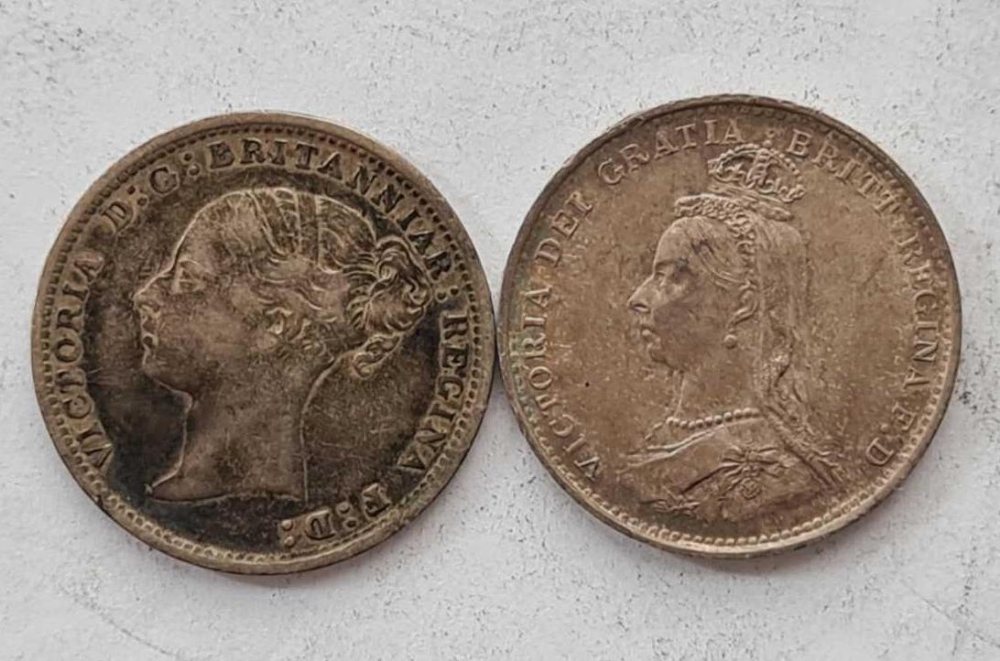 Two better grade silver 3D 1883/87
