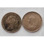 Two better grade silver 3D 1883/87