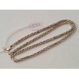A silver chain necklace - 26 gms