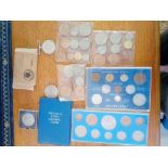 Various coin sets and medallion