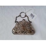 An attractive Art Nouveau period purse - Birmingham 1907 by HH