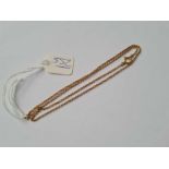 A rose gold neck chain 9ct 16 inches - 2 gms