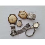 Four vintage wrist watches
