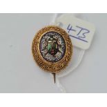 A VICTORIAN GOLD MOSAIC BROOCH