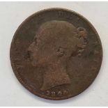 Farthing 1844, rare