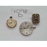 Three ladies OMEGA wrist watch movements