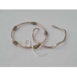 Two silver bangles - 35 gms