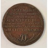 Mail coach token 19th Century J.Palmer