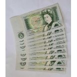 Ten more Somerset pound notes in (B341) special number, mint condition