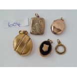 Four assorted lockets