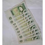 Ten Somerset pound notes in (B341) special number, mint condition