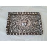 An embossed dressing table tray with scrolls, 10” wide, B'Ham 1907, 189g