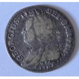 A George II sixpence 1745